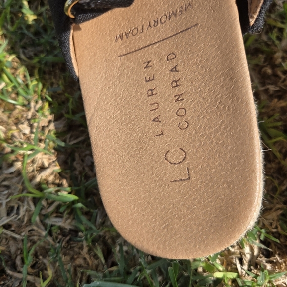 LC Lauren Conrad Black Espadrille Sandals Size 9 - Picture 6 of 7